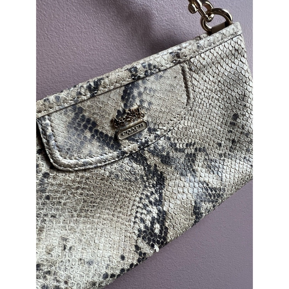 COACH‎ One-Handle Mini Bag Pouch Python Pattern 6695 - Picture 2 of 12